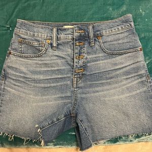Madewell Button Front Jeans Shorts NWOT